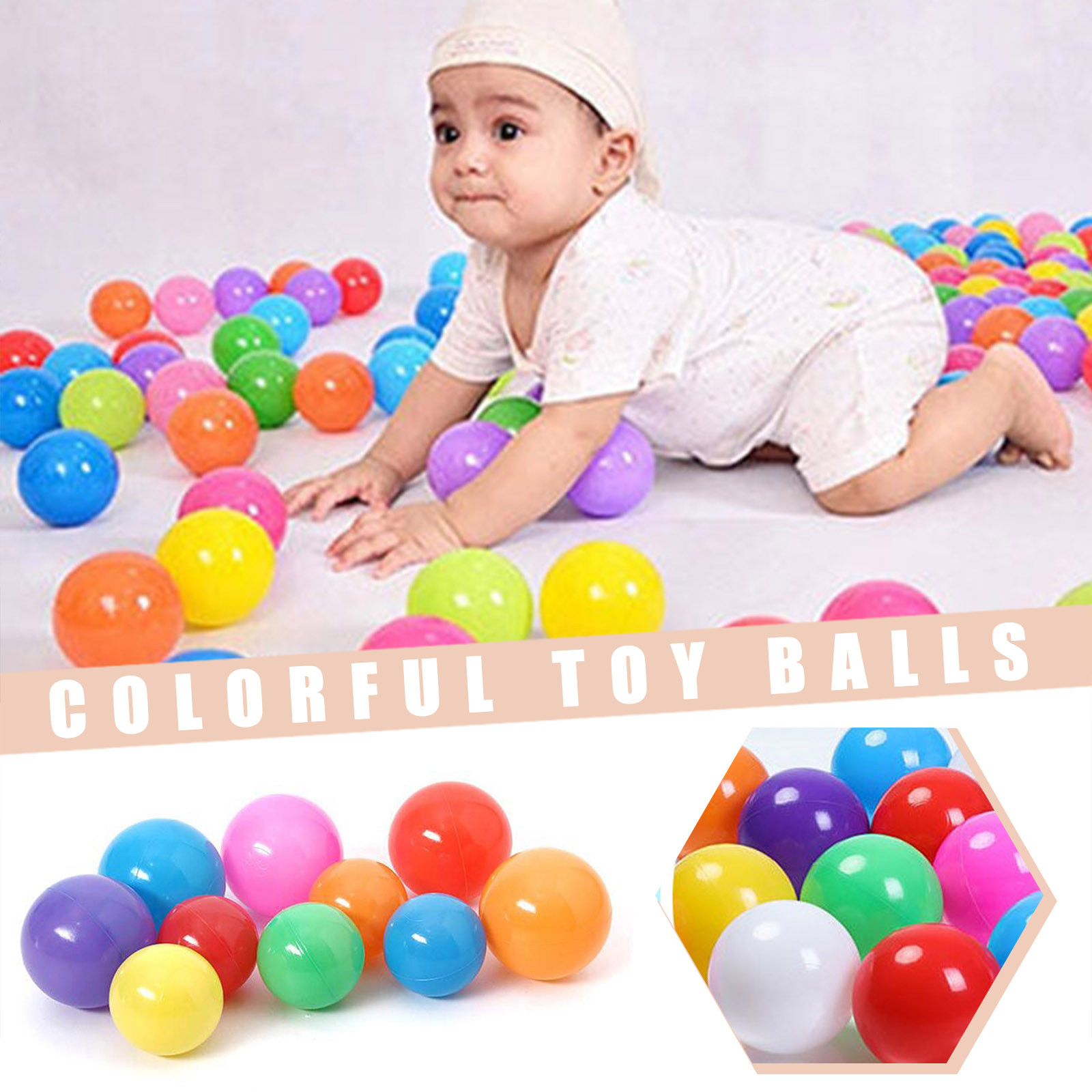 100PCS 55MM Baby Plastic Balls - Kids Outdoor Activity Centre recensione e prezzo