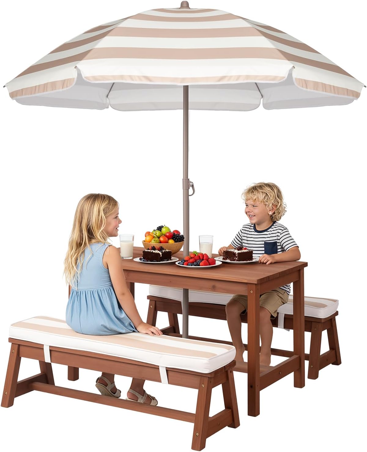 Kids Picnic Table Outdoor Wood - Kids Outdoor Umbrella For Table recensione e prezzo