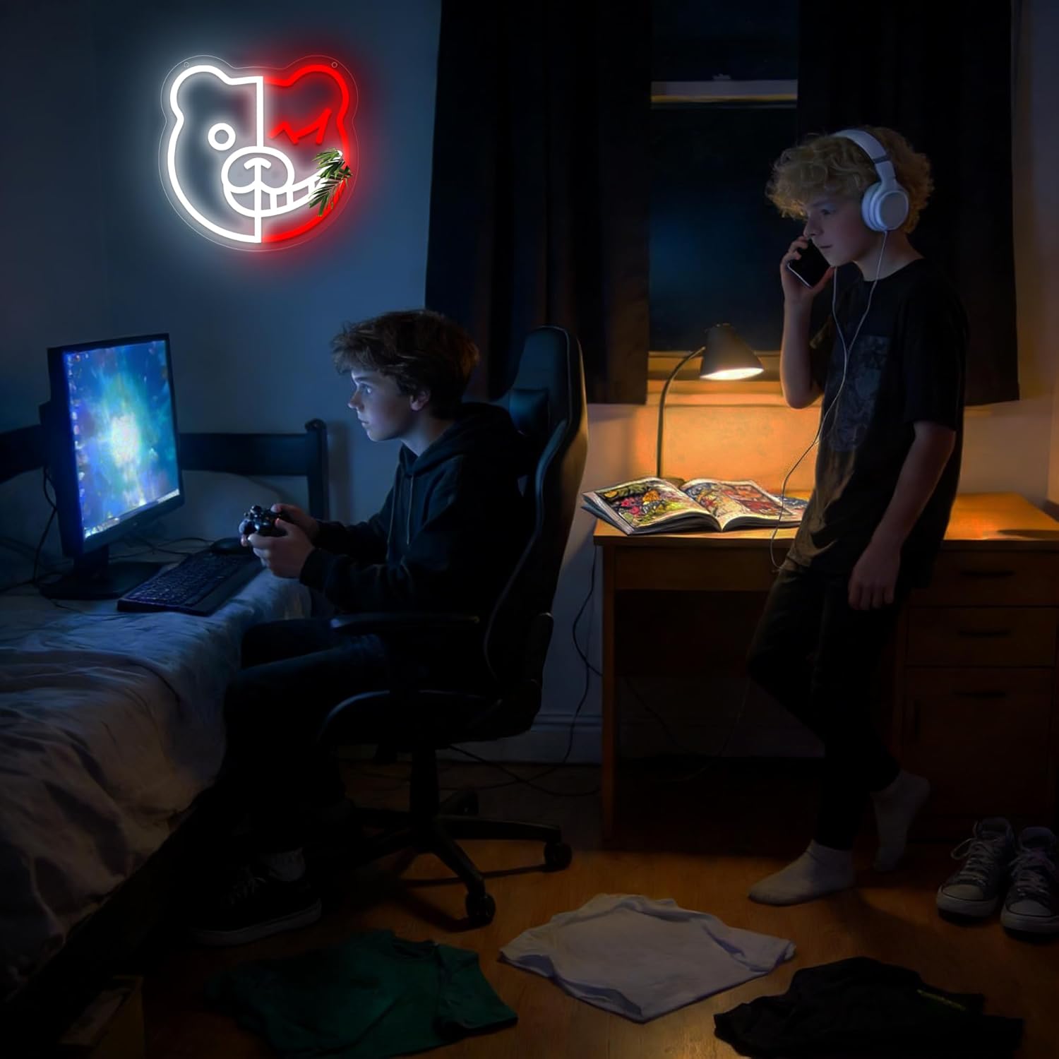 Bear Neon Sign Kids Room Decor - Kids Outdoor Zoo recensione e prezzo