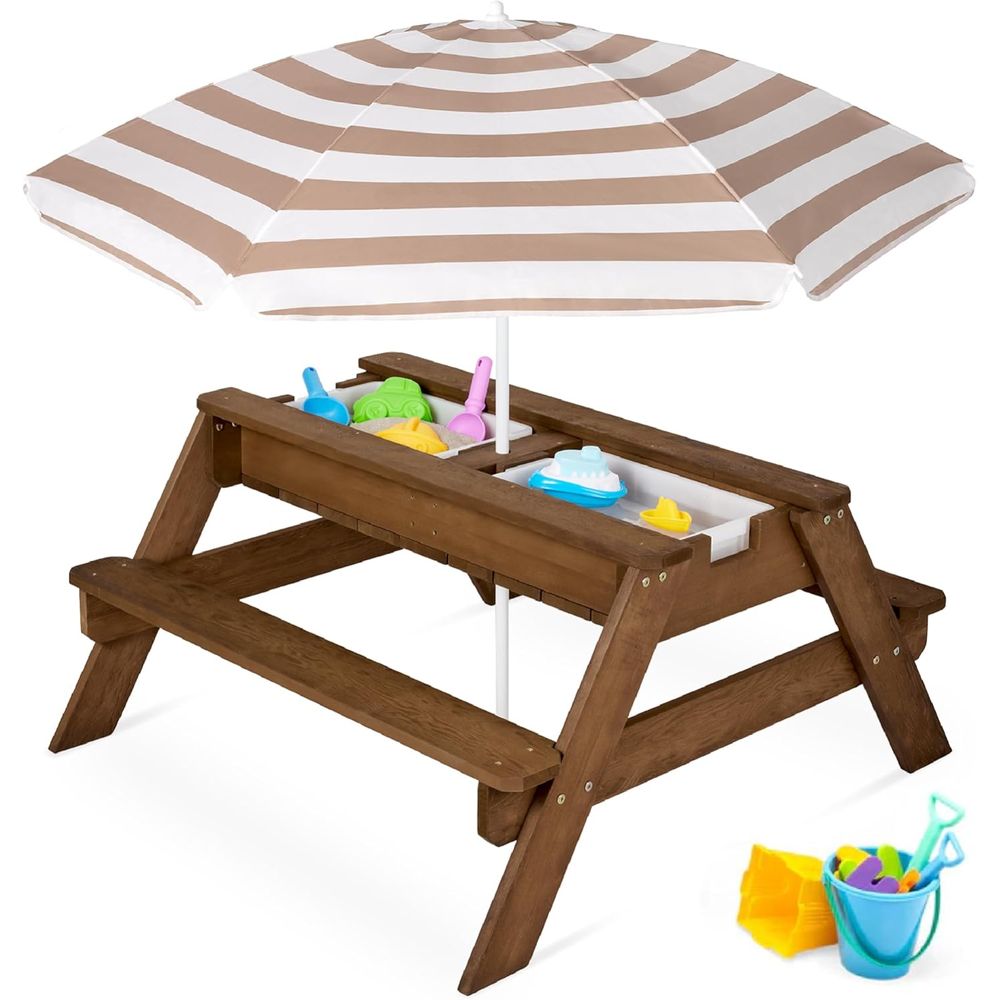 Kids Picnic Table with Umbrell - Kids Outdoor Umbrella For Table recensione e prezzo