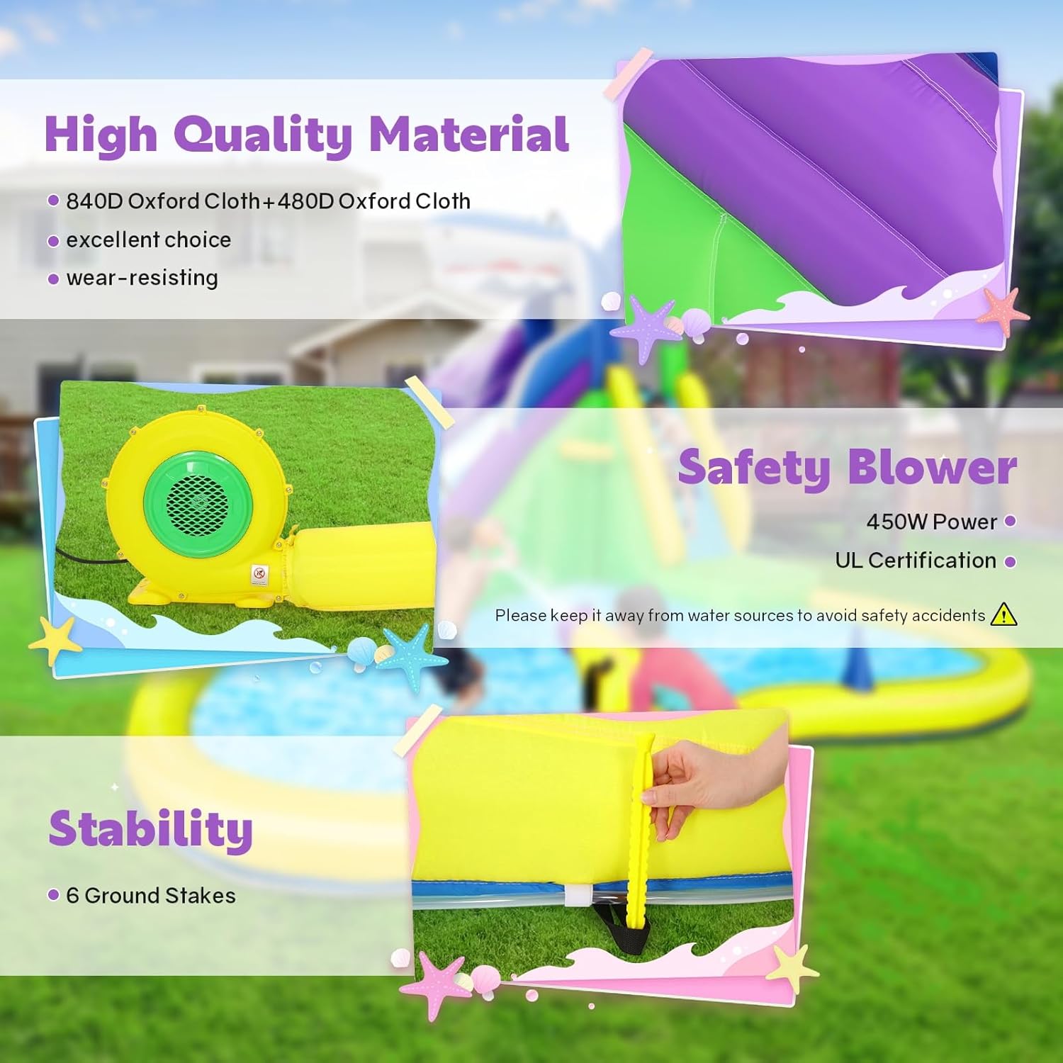 13x14FT Inflatable Bounce Hous - Kids Outdoor Bounce House recensione e prezzo