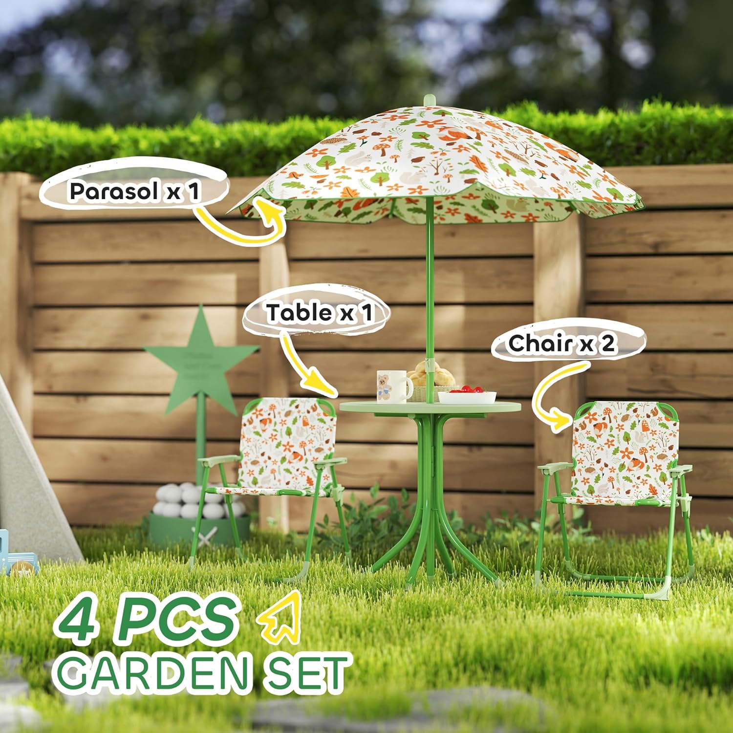 Kids Picnic Table Chair Set Fo - Kids Outdoor Umbrella For Table recensione e prezzo