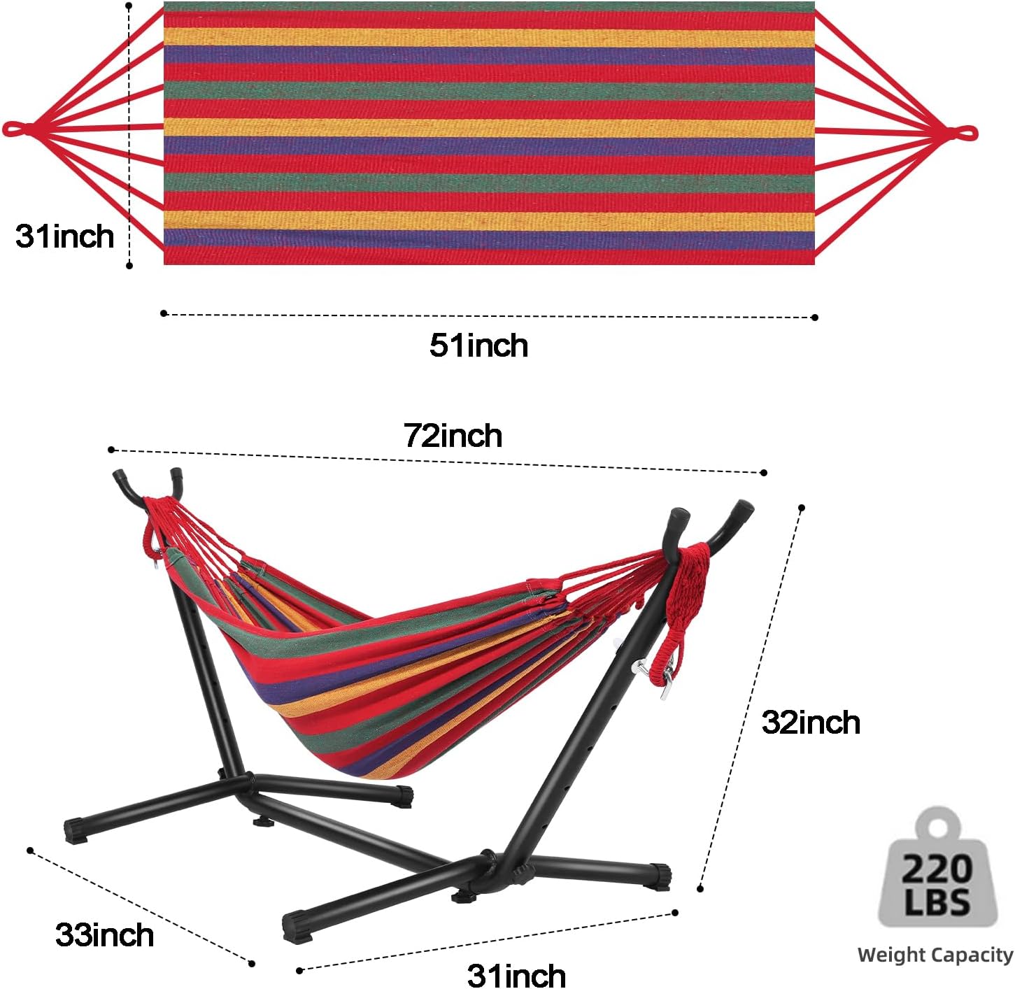 Kids Hammock with Stand, 220 l - Kids Outdoor Furniture recensione e prezzo