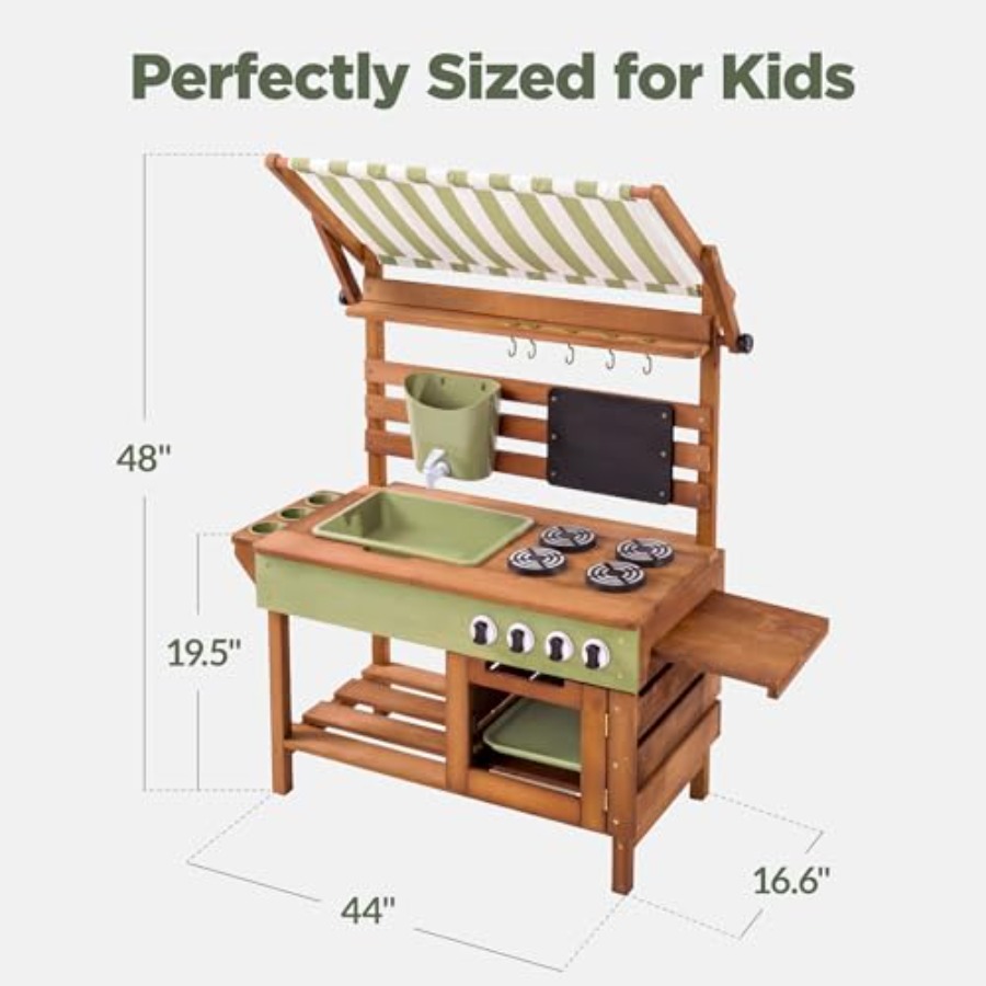 Outdoor mud kitchen for kids:  - Kids Outdoor Wooden Playset recensione e prezzo
