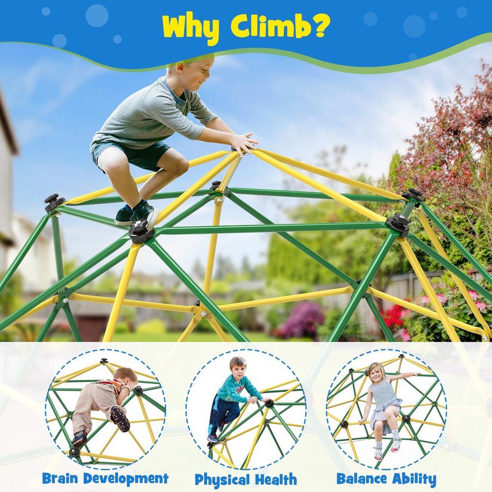 Climbing Dome, 10FT Climber wi - Kids Outdoor Jungle Gym Dome recensione e prezzo