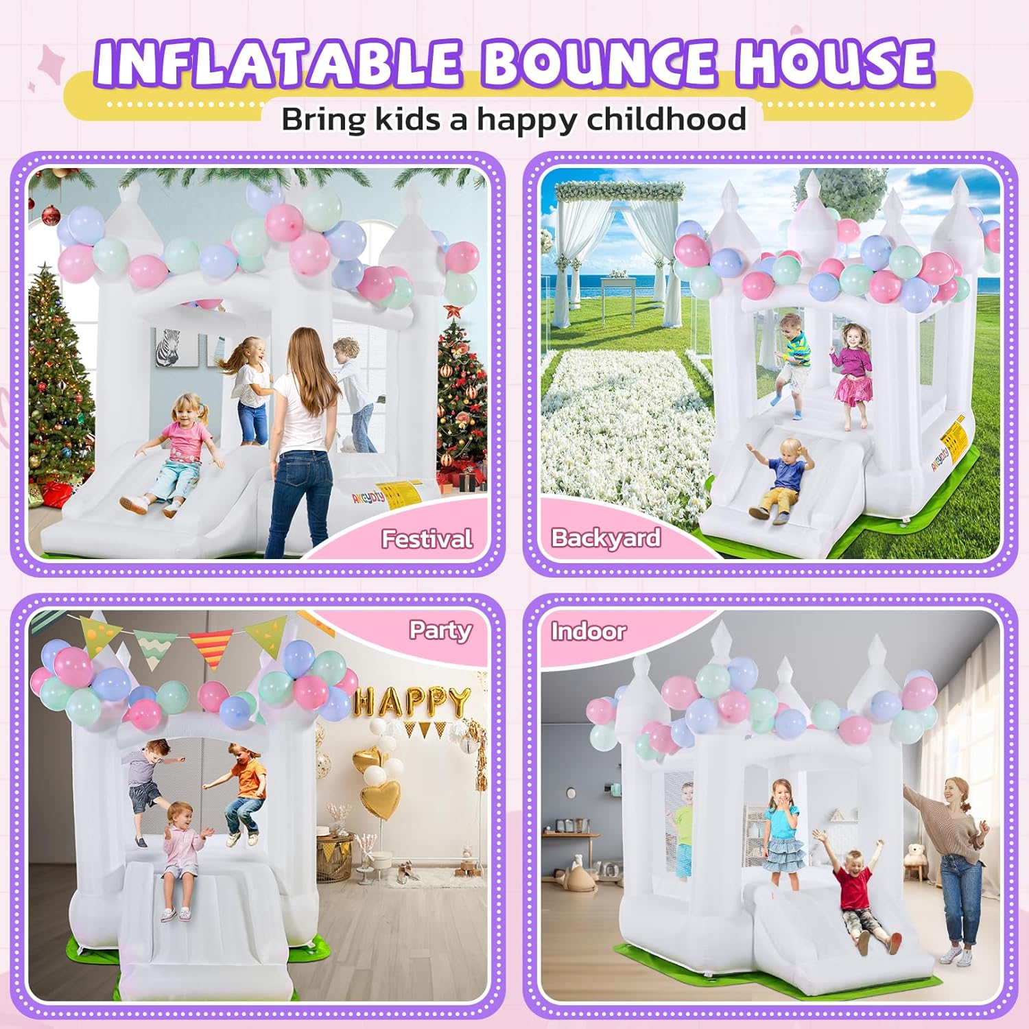 Kids Inflatable Bouncy Castle  - Kids Outdoor Bounce House recensione e prezzo