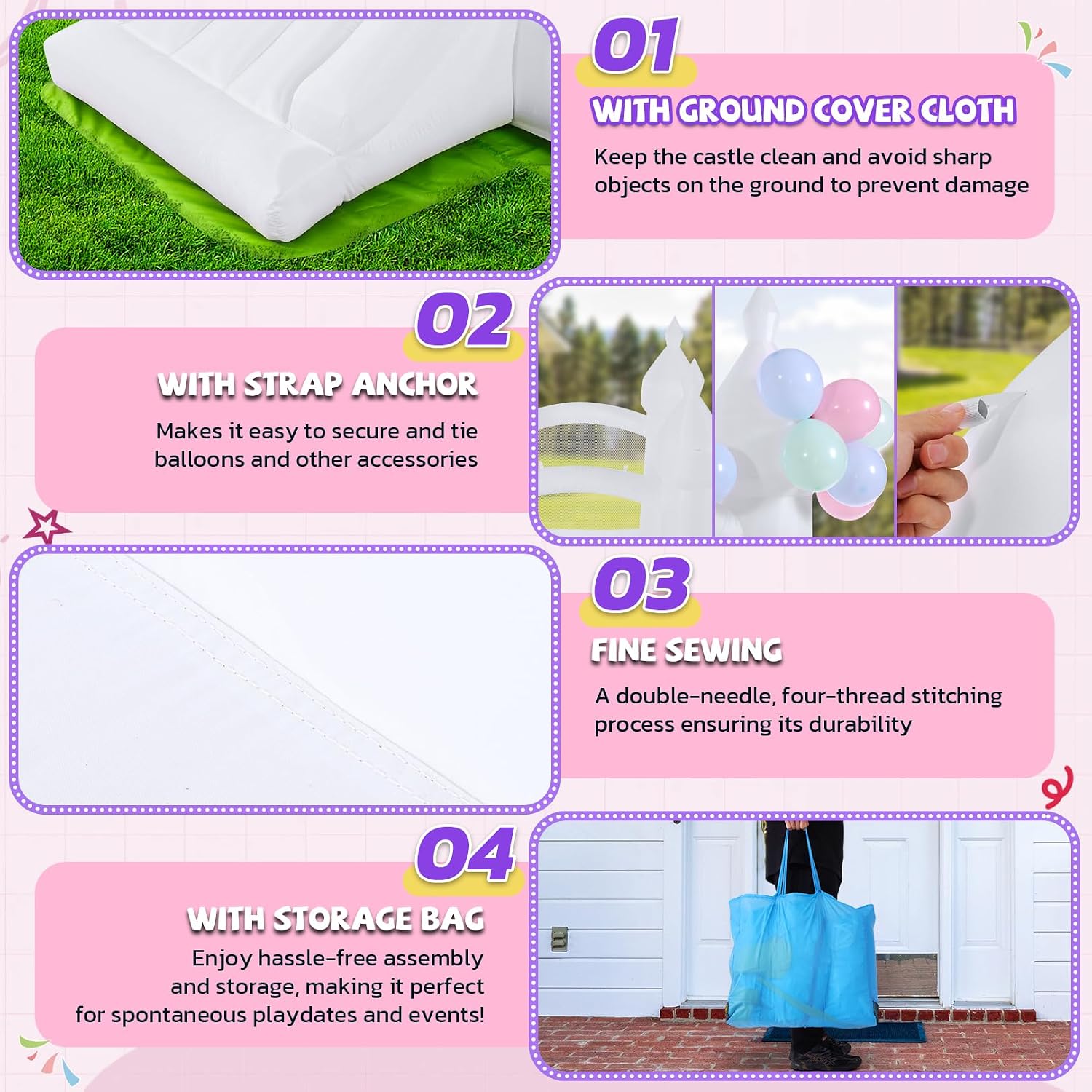 Kids Inflatable Bouncy Castle  - Kids Outdoor Bounce House recensione e prezzo
